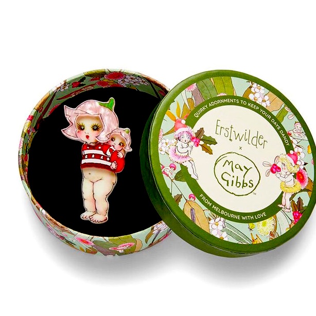 Nib Christmas Sweater Petal Brooch By Erstwilder And Artist Mae Gibbs 55$